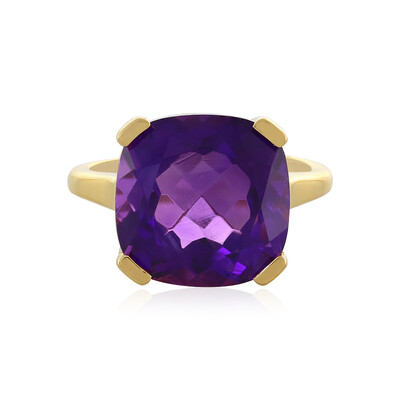 Anillo en plata con Amatista de Zambia