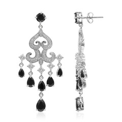 Pendientes en plata con Espinela negra