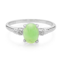 Anillo en plata con Crisoprasa imperial