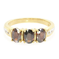 Anillo en plata con Zircón chocolate