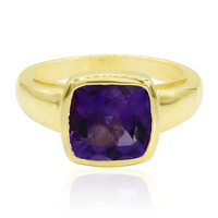 Anillo en oro con Amatista de Uruguay