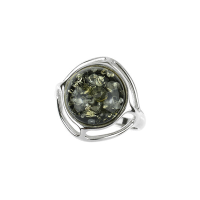 Anillo en plata con Ámbar báltico (dagen)