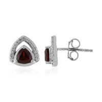Pendientes en plata con Granate de Mozambique