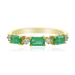 Anillo en oro con Esmeralda de Zambia AAA (CIRARI)