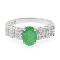 Anillo en plata con Esmeralda de Bahía