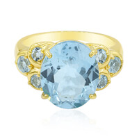 Anillo en plata con Topacio azul cielo