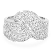 Anillo en plata con Topacio blanco