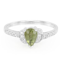 Anillo en plata con Turmalina cuprífera