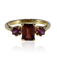 Anillo en plata con Granate de Mozambique