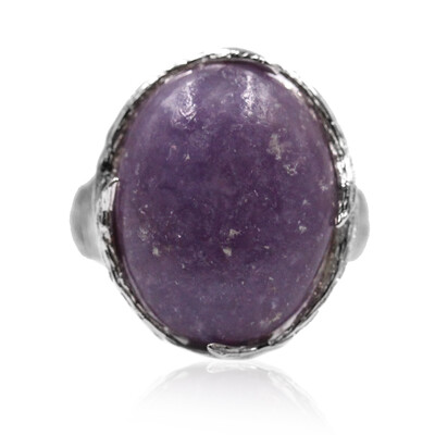 Anillo en plata con Lepidolita