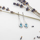 Pendientes en plata con Topacio azul suizo