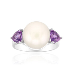 Anillo en plata con Perla blanca Freshwater (Michelle Albala)