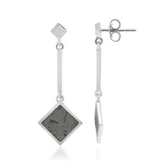 Pendientes en plata con Meteorito Aletai