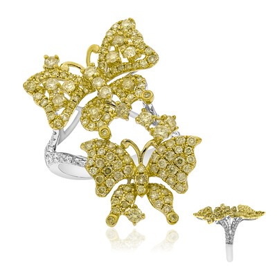 Anillo en oro con Diamante amarillo SI2 (CIRARI)