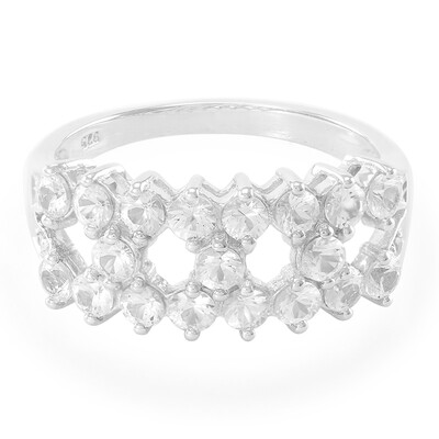 Anillo en plata con Zafiro blanco