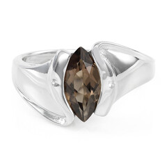 Anillo en plata con Cuarzo ahumado