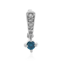 Colgante en plata con Diamante azul I3
