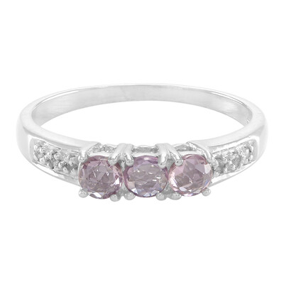 Anillo en plata con Zafiro rosado