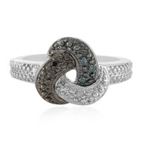 Anillo en plata con Diamante azul I3