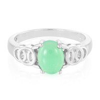 Anillo en plata con Crisoprasa imperial