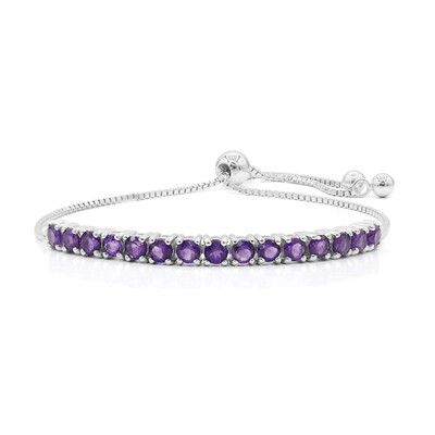 Brazalete en plata con Amatista de Zambia