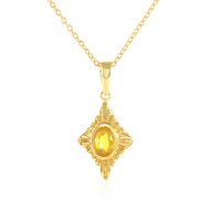 Collar en plata con Zafiro amarillo de Madagascar