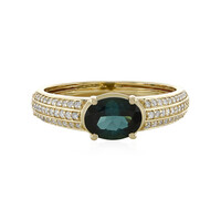 Anillo en oro con Indidolita de Brasil (de Melo)