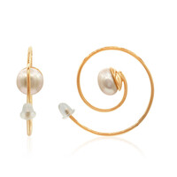 Pendientes en plata con Perla Freshwater (TPC)