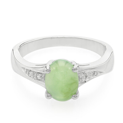 Anillo en plata con Crisoprasa imperial
