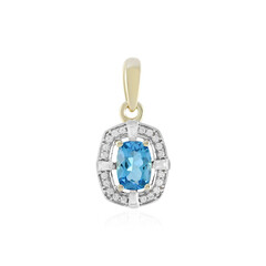 Colgante en oro con Topacio azul suizo (Adela Gold)