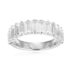 Anillo en plata con Topacio blanco