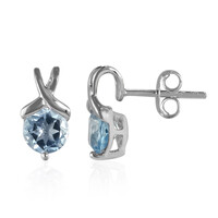 Pendientes en plata con Topacio azul cielo