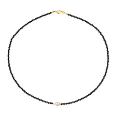 Collar en plata con Espinela negra