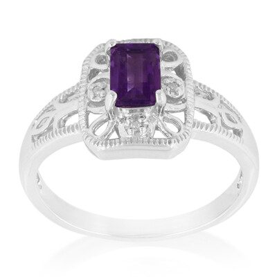 Anillo en plata con Amatista