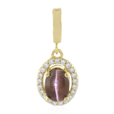Colgante en plata con Sillimanita ojo de gato