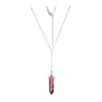 Collar en plata con Rodonita