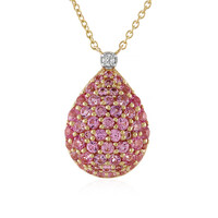 Collar en oro con Zafiro rosado (Adela Gold)