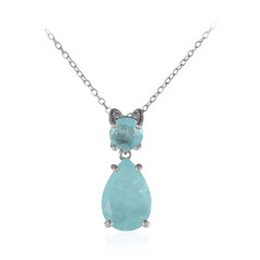 Collar en plata con Cuarzo azul pastel