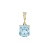 Colgante en oro con Topacio azul cielo