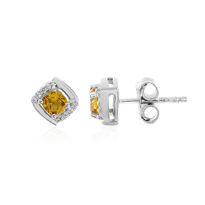 Pendientes en plata con Citrino