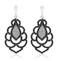 Pendientes en plata con Espinela negra