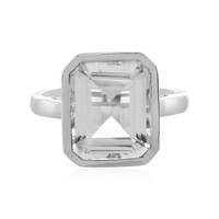 Anillo en plata con Topacio blanco