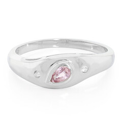Anillo en plata con Zafiro Padparadscha