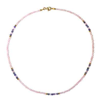 Collar en plata con Cuarzo rosa