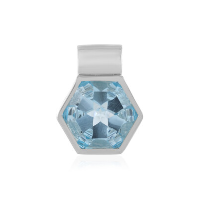 Colgante en plata con Topacio azul cielo (MONOSONO COLLECTION)