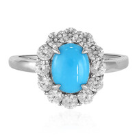 Anillo en plata con Turquesa bella durmiente