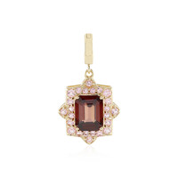 Colgante en oro con Zircón caoba
