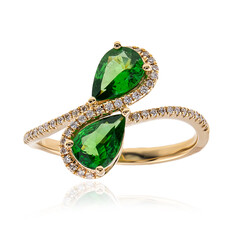 Anillo en oro con Tsavorita de Kenia AAA (CIRARI)