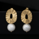Pendientes en plata con Perla blanca Freshwater (Joias do Paraíso)