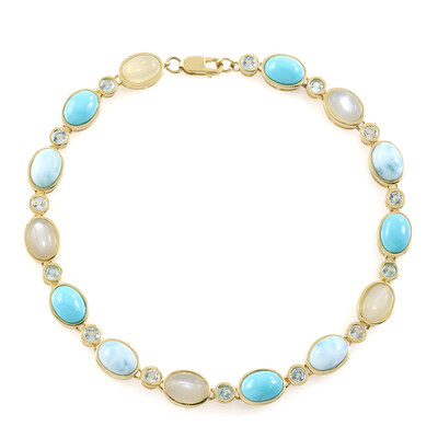 Brazalete en plata con Piedra de Luna blanca (KM by Juwelo)